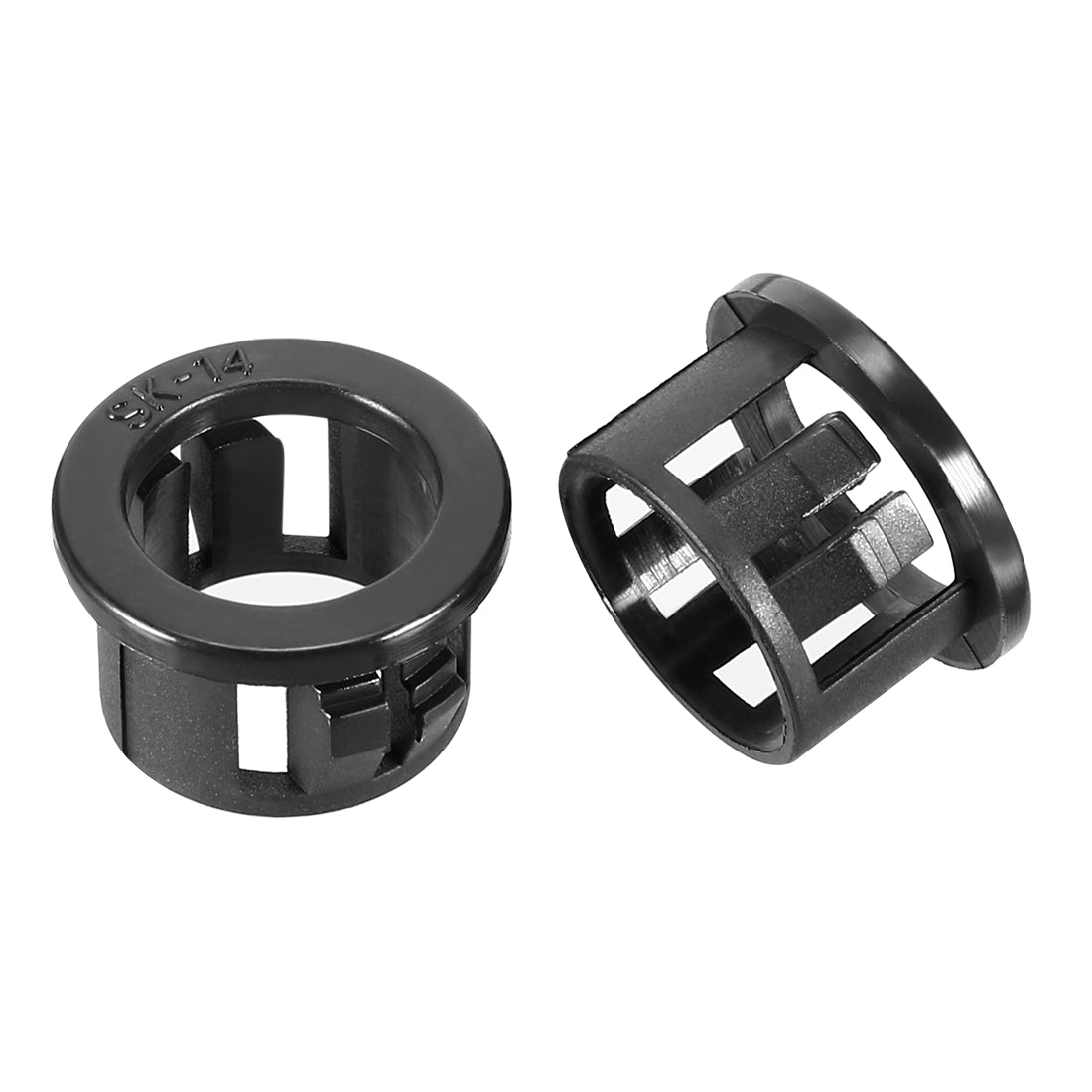 uxcell Uxcell 30pcs 14mm Mounted Dia Snap in Cable Hose Bushing Grommet Protector Black