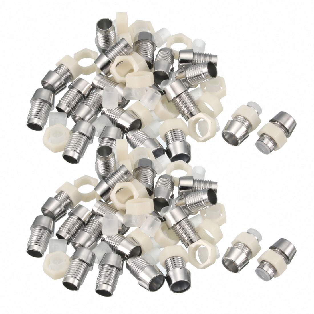 uxcell Uxcell 50pcs 5mm Dia LED Lamp Holder Light Bulb Socket Plastic Chrome Plated for Light-emitting Diode Lighting