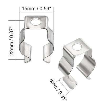 Harfington Uxcell 30 Pcs T5 U Clip Lamp Bracket Holder  for Fluorescent Tube Lamp