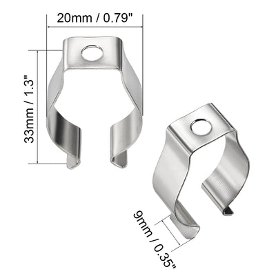 Harfington Uxcell T8 LED Light Bulbs U Clips Holder Fluorescent Tube Lamp Bracket-16 Packs