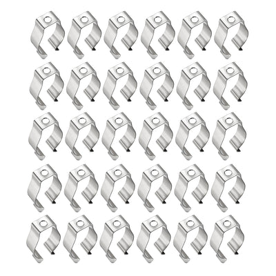 Harfington Uxcell 30 Pcs T8 U Clips Holder Fluorescent Tube Manganese Steel Lamp Bracket