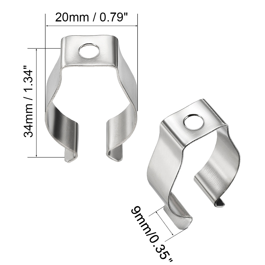 uxcell Uxcell 4 Pcs T8 LED Light Bulbs U Clips Holder Manganese Steel Lampholder Support