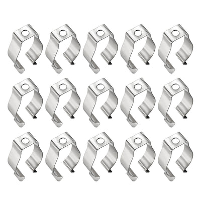 Harfington Uxcell 15 Pcs T8 LED Fluorescent Tube Lamp U Clips Holder (34 x 20 x9.5mm)