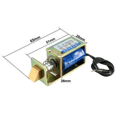 Harfington Uxcell JF-S0837DL DC 12V 1A 12W 15N 10mm Pull Type Linear Motion Solenoid Electromagnet