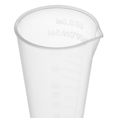 Harfington Uxcell Transparent Measuring Cup Lab PP Graduated Beaker 50ml