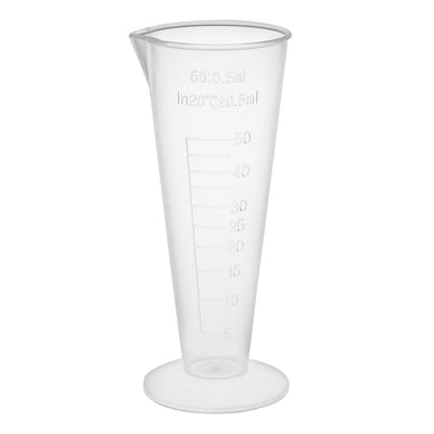 Harfington Uxcell Transparent Measuring Cup Lab PP Graduated Beaker 50ml