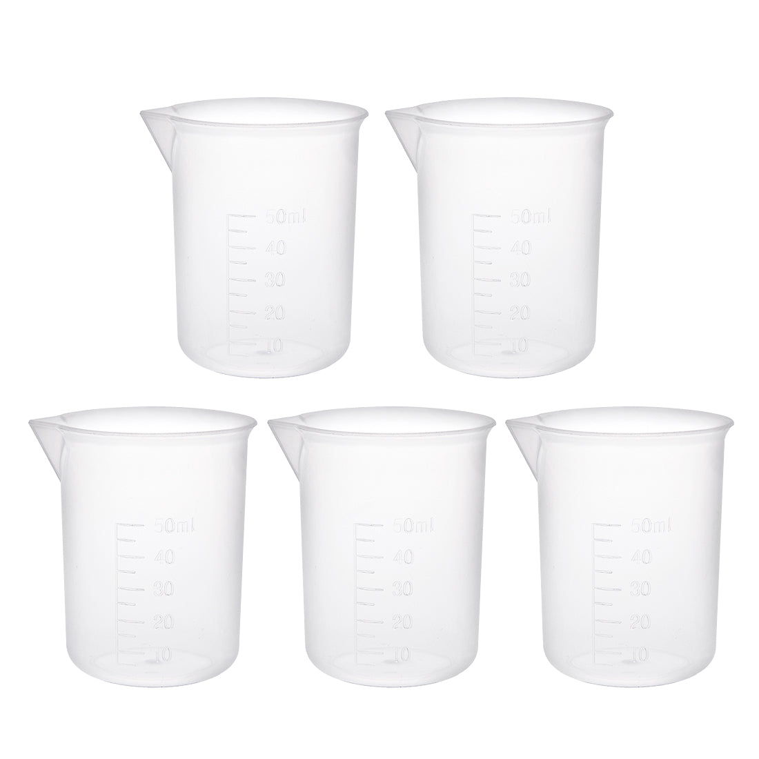 Kitchen Lab 1000ml Plastic Measuring Cup Jug Pour Spout Container 2pcs - Clear