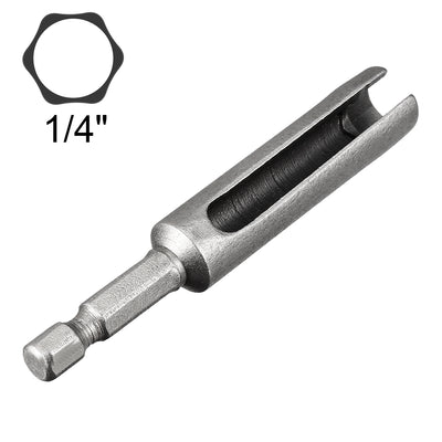 Harfington Uxcell 1PCS 14mm CR-V Hex Nut Socket Slotted Extension Driver Bit 80mm Length