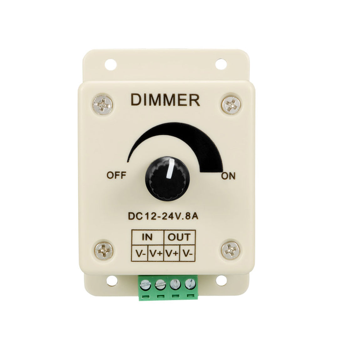 uxcell Uxcell Dimmer Controller Switch DC12-24V 8A Single Color Beige for LED Strip Bulb Lamp Light 2pcs