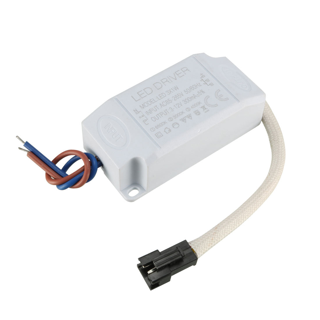 uxcell Uxcell 1-3W Constant Current 300mA LED Driver AC 85-265V Output 3-12V External Power Supply LED Ceiling Lamp Transformer for Double-colored Light