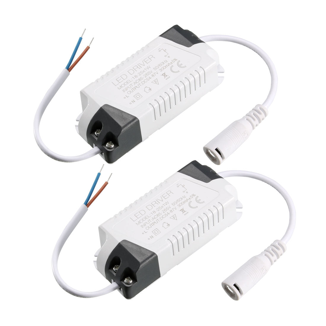 uxcell Uxcell 2 Stück LED Treiber DC Stecker 18-25W Konstantstrom 300mA High Power DE de