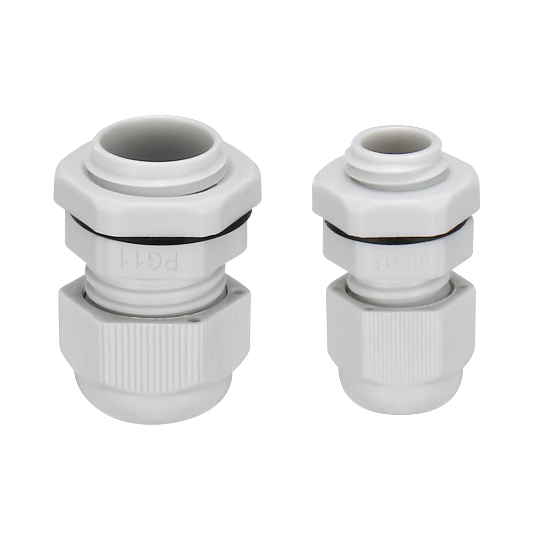 uxcell Uxcell 20Pcs PG11 M12 Cable Gland Waterproof Plastic Joint Adjustable Locknut White for 5mm-10mm,3-6.5mm Dia Cable Wire