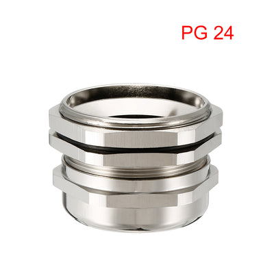 Harfington Uxcell PG42 Cable Gland Metal Waterproof Connector Wire Glands Joints for 32mm-38mm Dia Range