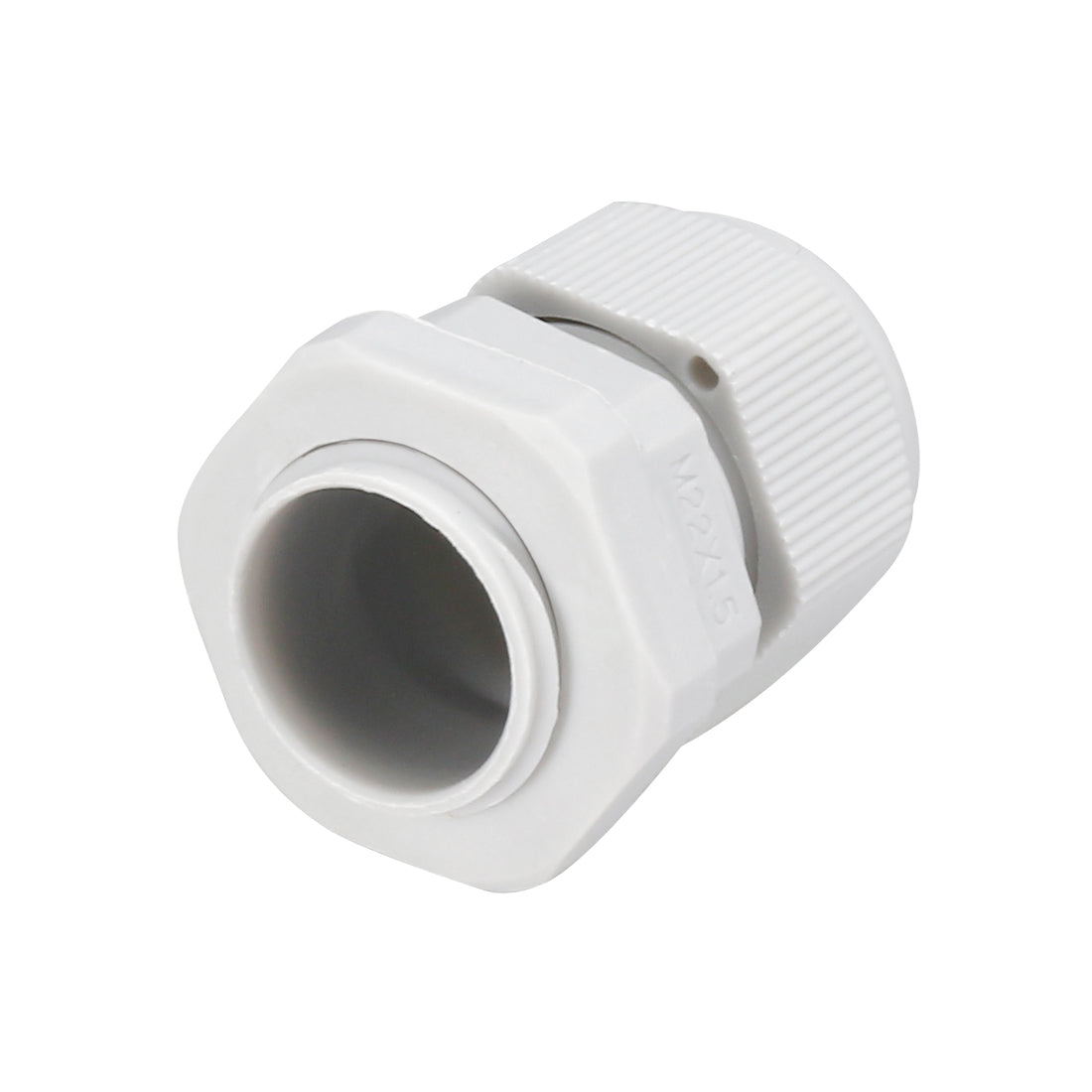 uxcell Uxcell 20Pcs M22 Cable Gland Waterproof Plastic Joint Adjustable Locknut White for 10mm-13mm Dia Cable Wire White