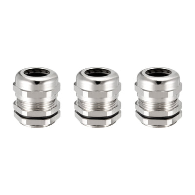 Harfington Uxcell 3Pcs M22 Cable Gland Metal Waterproof Connector Wire Glands Joints for 10mm-13mm Dia Range