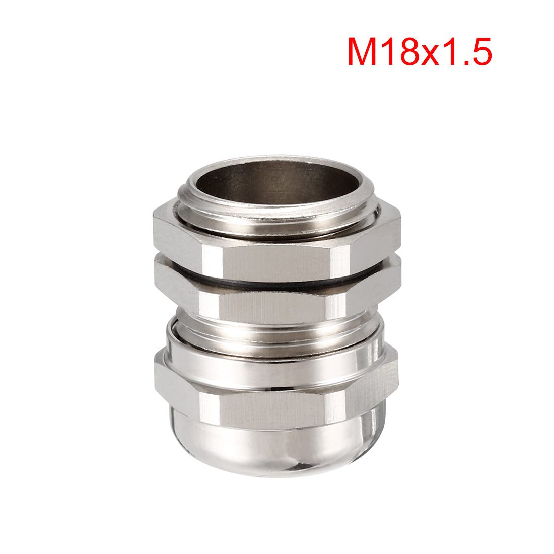 uxcell Uxcell M18 Cable Gland Metal Waterproof Connector Wire Glands Joints for 5mm-10mm Dia Range