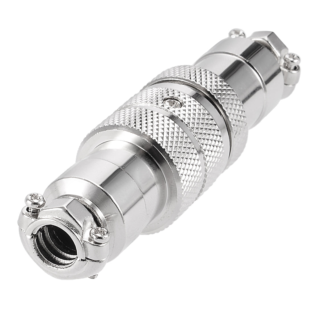 uxcell Uxcell Aviation Connector, 20mm 4P 10A 250V GX20-4 Waterproof Male Wire Panel Power Chassis Metal Fittings Connector Aviation Silver Tone