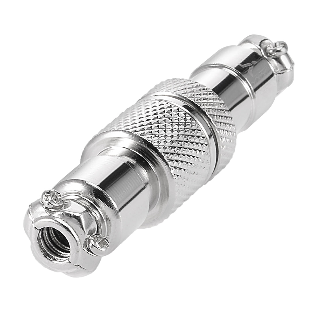 uxcell Uxcell Aviation Connector, 12mm 2Terminals 7A 125V GX12-2 Waterproof Female/Male Wire Panel Power Chassis Metal Fittings Connector Aviation Silver Tone