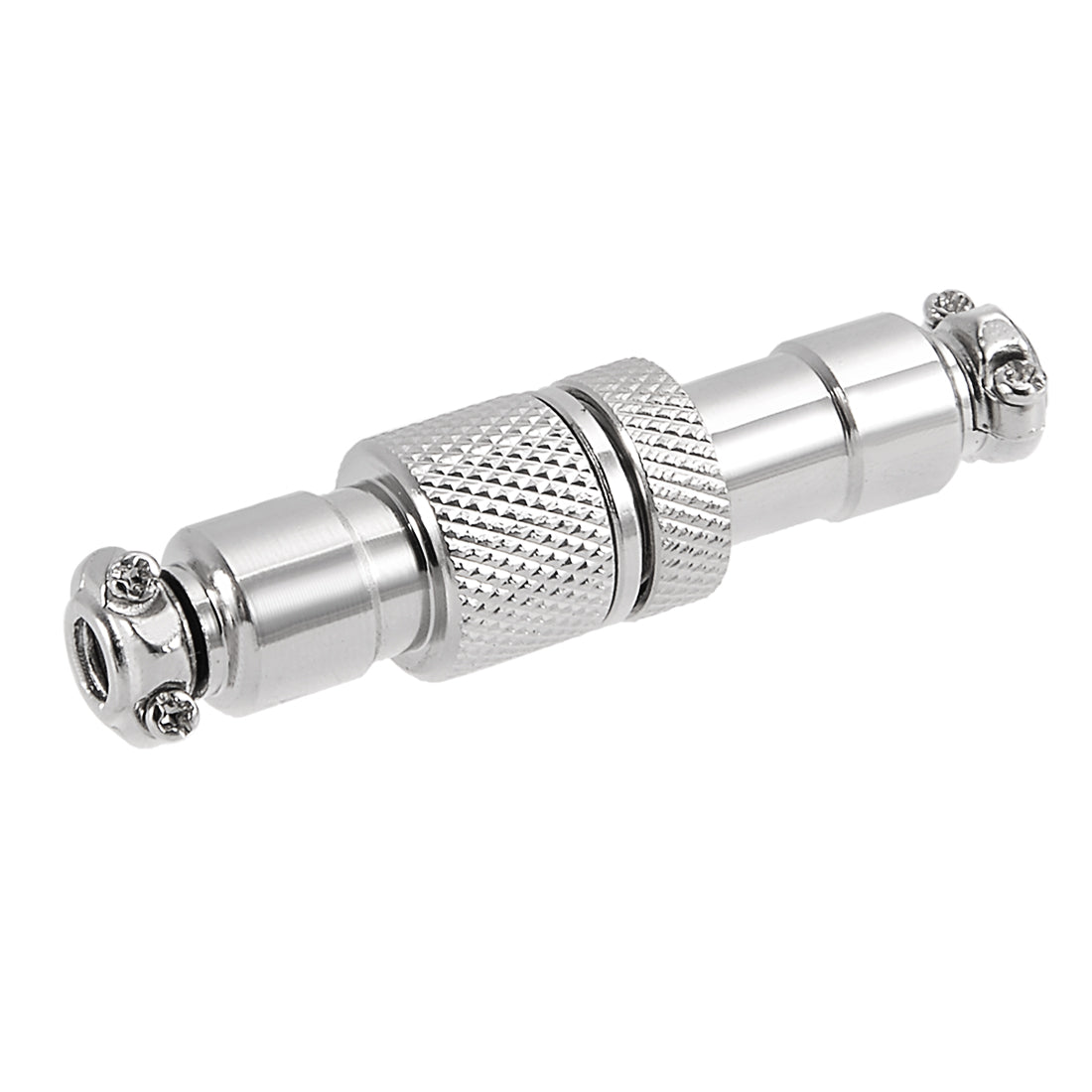 uxcell Uxcell Aviation Connector, 12mm 2Terminals 7A 125V GX12-2 Waterproof Female/Male Wire Panel Power Chassis Metal Fittings Connector Aviation Silver Tone