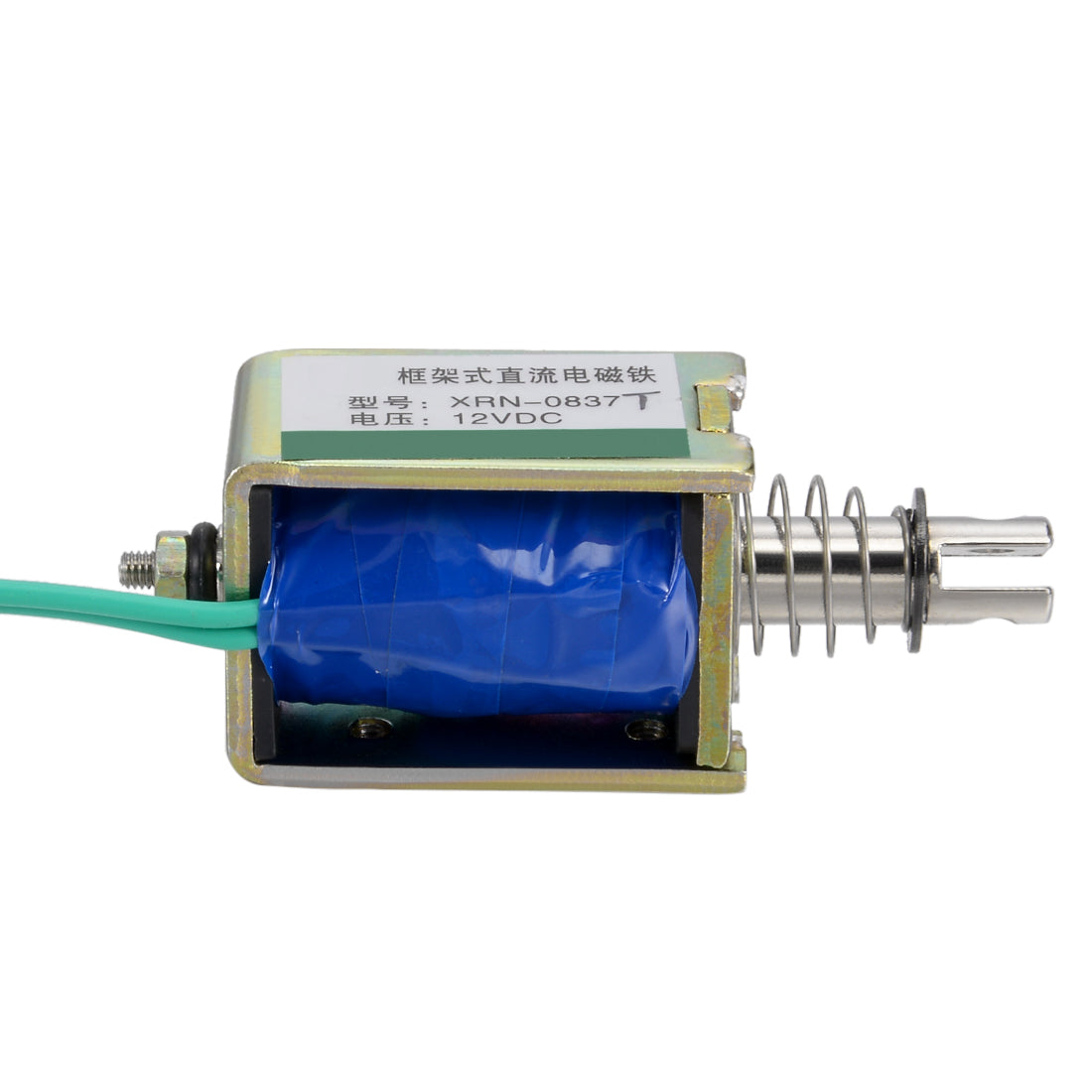 uxcell Uxcell XRN-0837T DC 12V 15N 10mm Push Pull Type Open Frame Solenoid Electromagnet