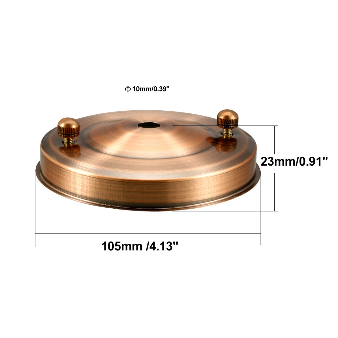 uxcell Uxcell Retro Ceiling Light Plate Pointed Base Chassis Disc Pendant Accessories 105mmx23mm Copper Tone w Screw