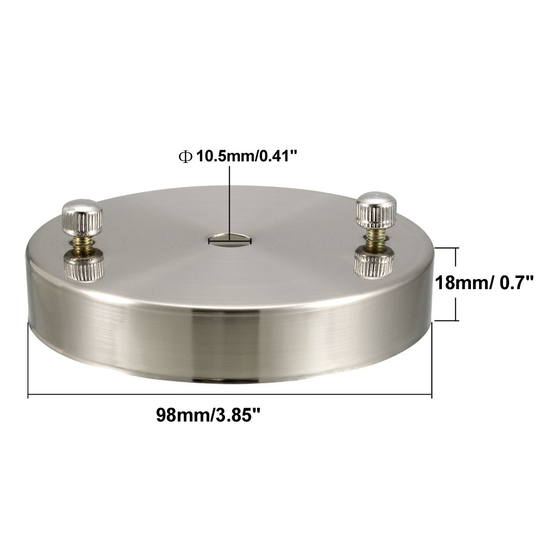 uxcell Uxcell Retro Ceiling Light Plate Pointed Base Chassis Disc Pendant Accessories 98mmx18mm Nickel w Screw 3pcs