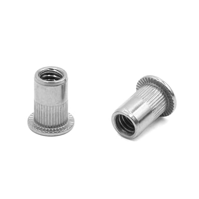 Harfington Uxcell 20Pcs 304 Stainless Steel 1/4-20 UNC Car Flat Head Rivet Nut Insert