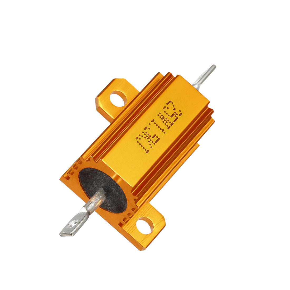 uxcell Uxcell 25W 1.5k Ohm 5% Aluminum Housing Resistor Screw  Chassis Mounted Aluminum Case Wirewound Resistor Load Resistors Gold Tone 1 pcs