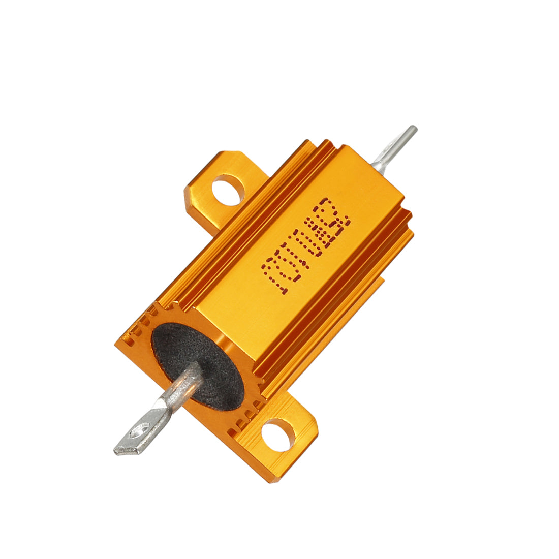 uxcell Uxcell 25W 0.1 Ohm 5% Aluminum Housing Resistor Screw  Chassis Mounted Aluminum Case Wirewound Resistor Load Resistors Gold Tone 1 pcs