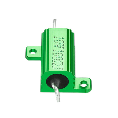 Harfington Uxcell Aluminum Case Resistor 10W 100 Ohm Green Wirewound for LED Converter with Rod Post 10W100RJ