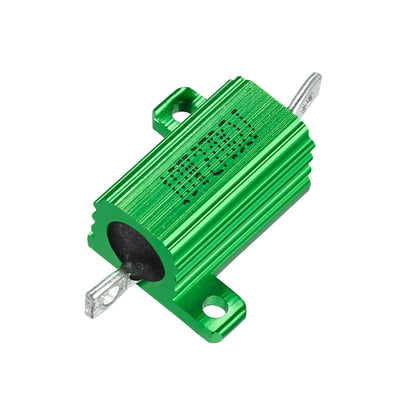 Harfington Uxcell Aluminum Case Resistor 10W 270 Ohm Green Wirewound for LED Converter with Rod Post 10W270R