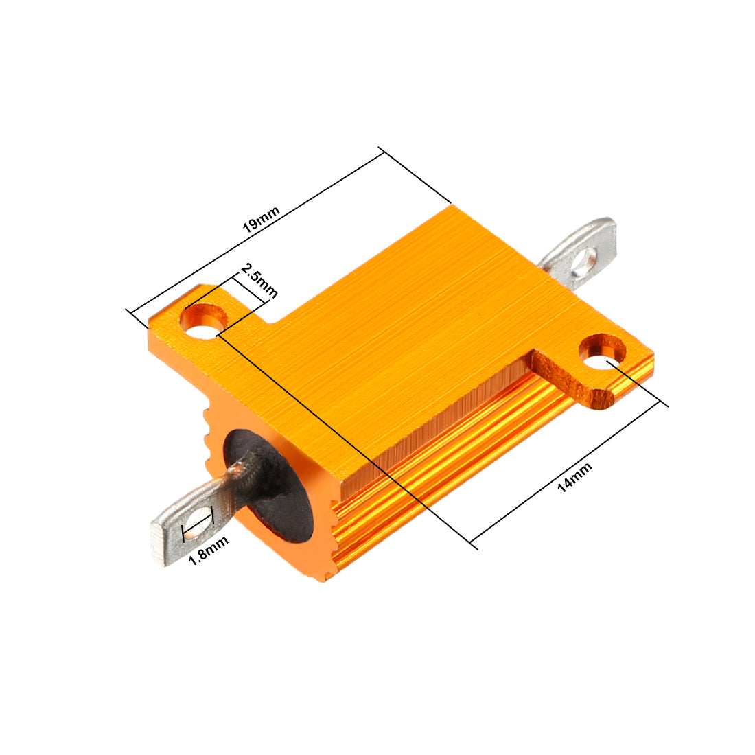 uxcell Uxcell Aluminum Case Resistor 10W 150 Ohm Wirewound for LED Converter with Rod Post 10W150R