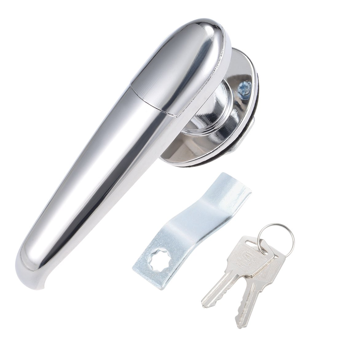 uxcell Uxcell Level Handle Cam Lock, Zinc Alloy Chrome Finished L Shape w Keys MS308-3