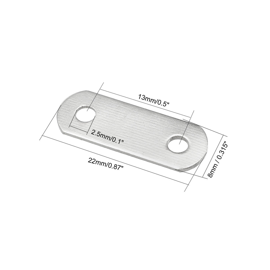 uxcell Uxcell 10stk. Reparaturplatte Flache Reparatur Ausbessernder Eckklammer 22mmx8mm