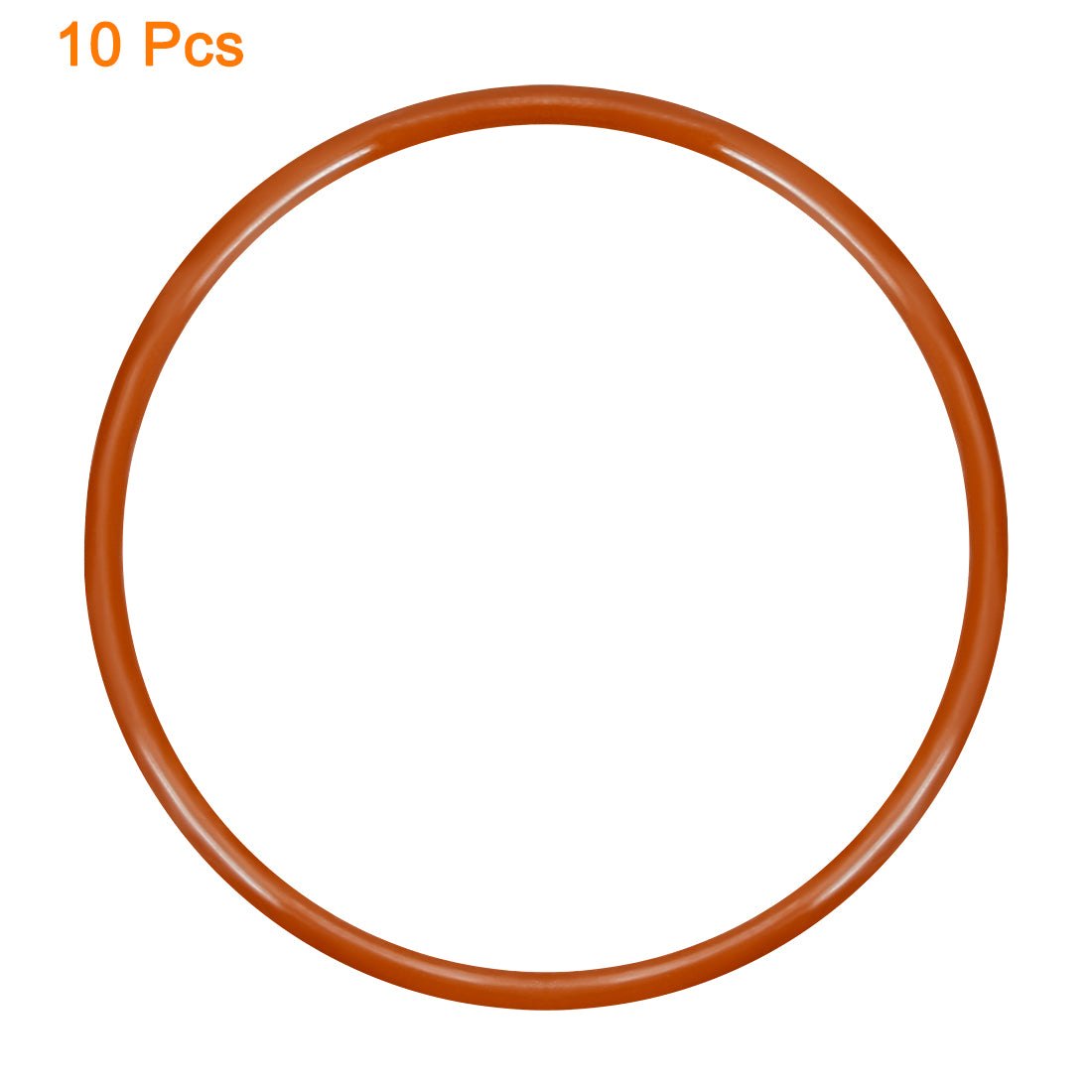 uxcell Uxcell Silicone O-Ring 58mmx53.2mmx2.4mm VMQ Seal Rings Sealing Gasket Red 10PCS