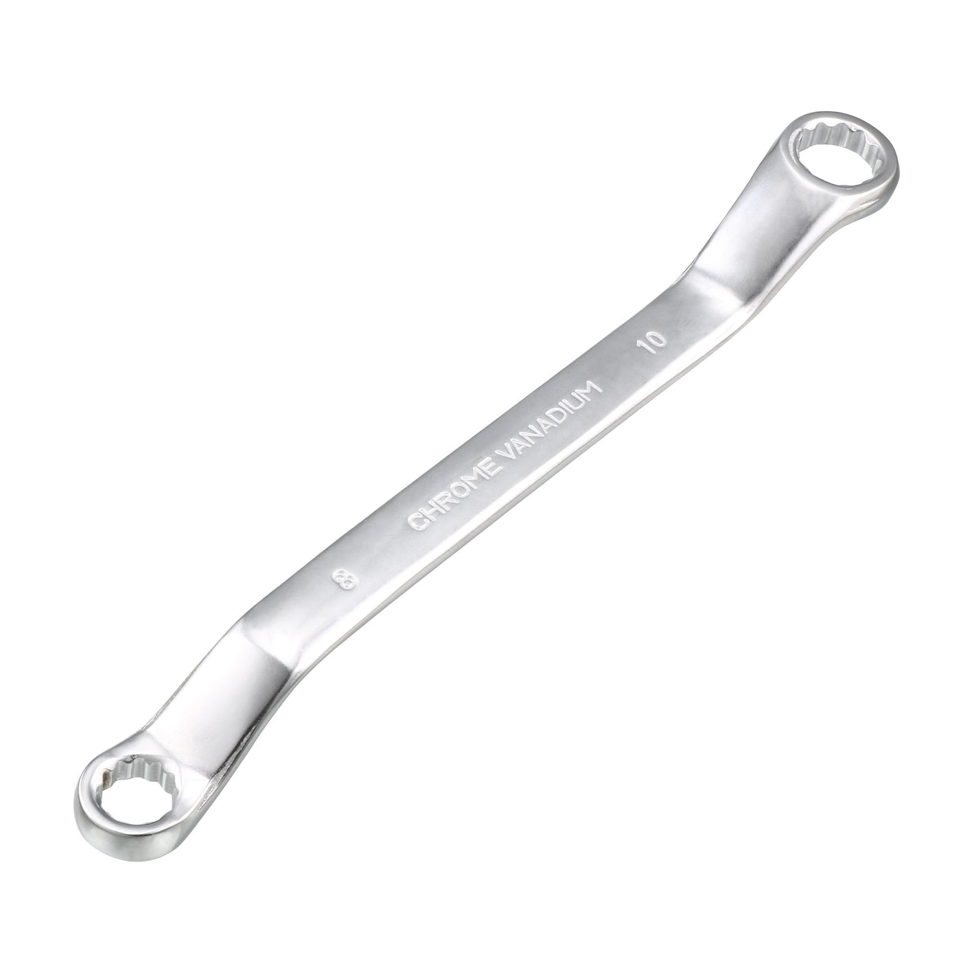 uxcell Uxcell Metric 12 Point Offset Double Box End Wrench Chrome Plated, Cr-V