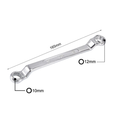 Harfington Uxcell Metric 12 Point Offset Double Box End Wrench Chrome Plated, Cr-V