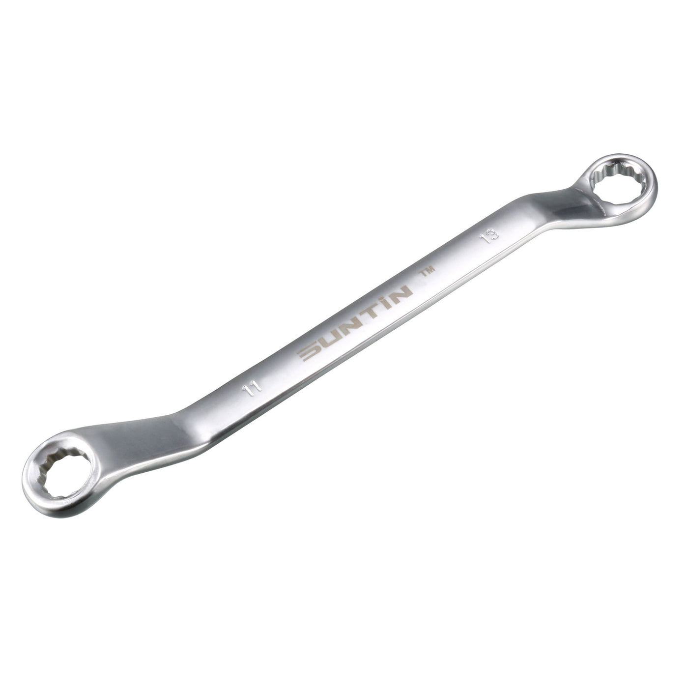 uxcell Uxcell Metric 12 Point Offset Double Box End Wrench Chrome Plated, Cr-V