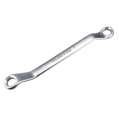 Harfington Uxcell Metric 12 Point Offset Double Box End Wrench Chrome Plated, Cr-V