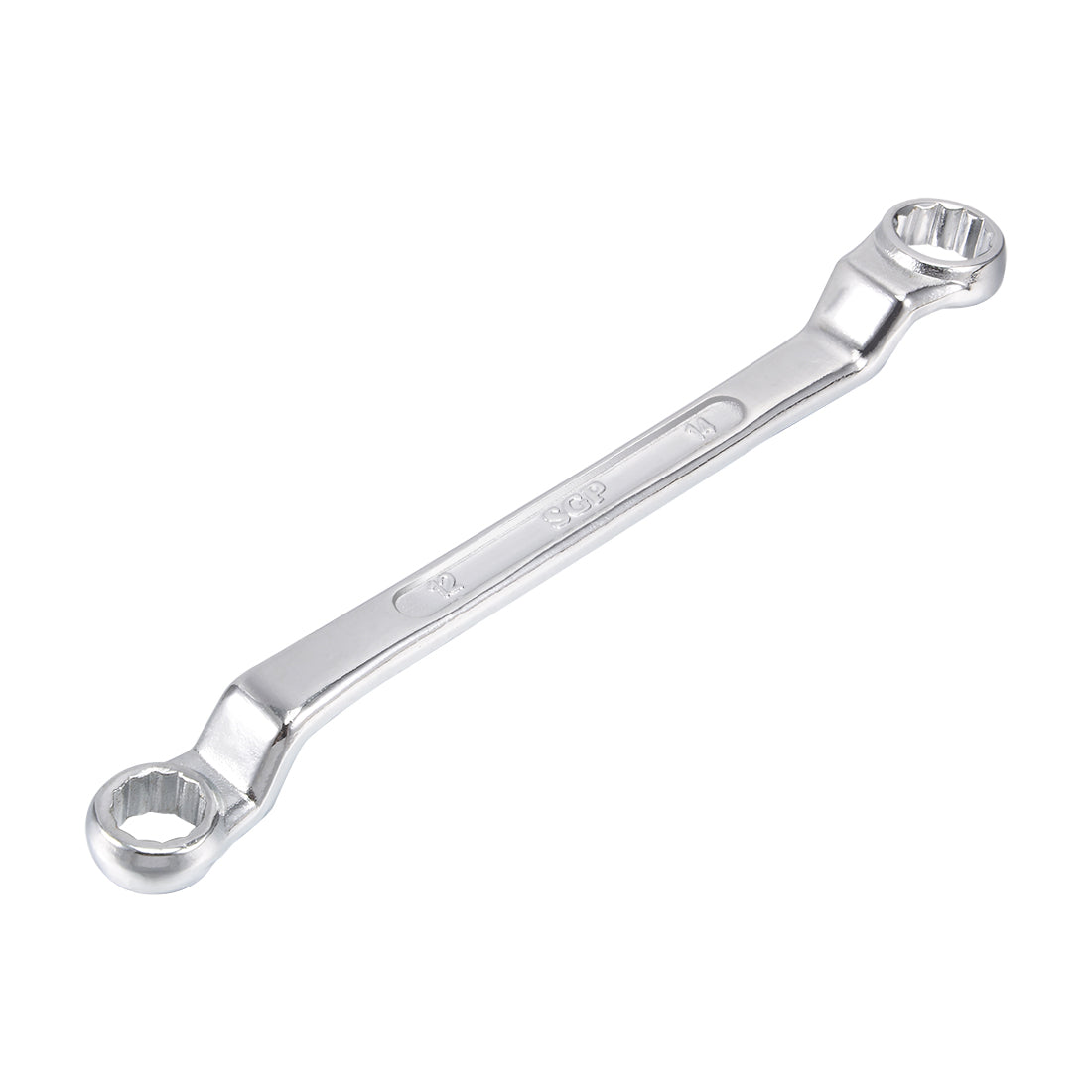 uxcell Uxcell Metric 12 Point Offset Double Box End Wrench Chrome Plated, Cr-V