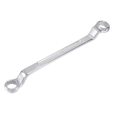 Harfington Uxcell Metric 12 Point Offset Double Box End Wrench Chrome Plated, Cr-V