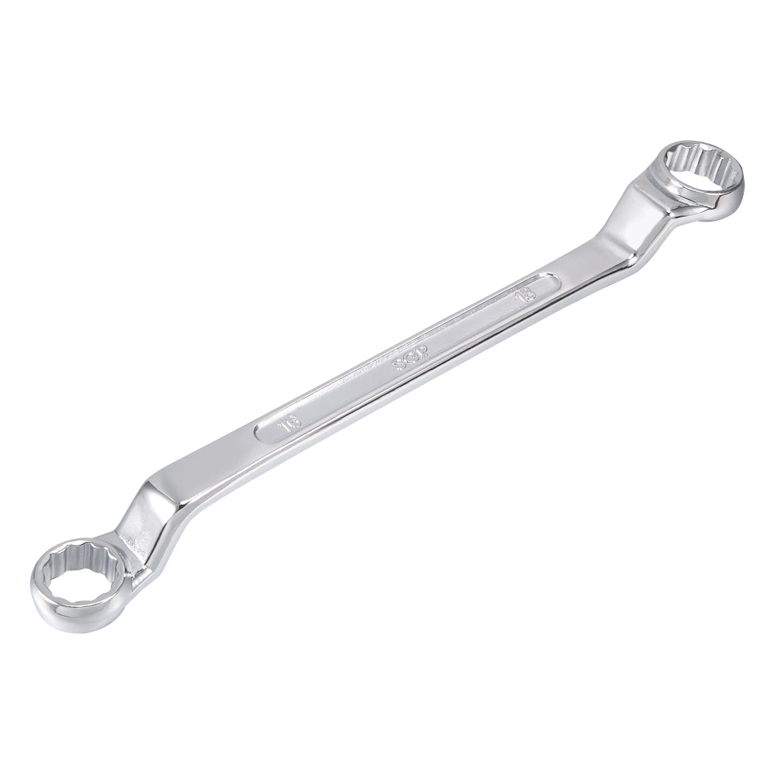 uxcell Uxcell Metric 12 Point Offset Double Box End Wrench Chrome Plated, Cr-V