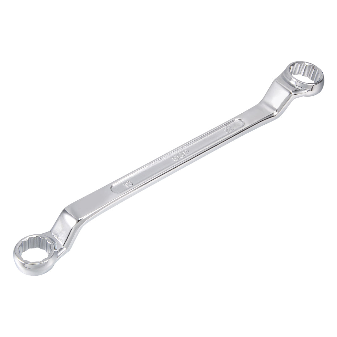 uxcell Uxcell Metric 12 Point Offset Double Box End Wrench Chrome Plated, Cr-V