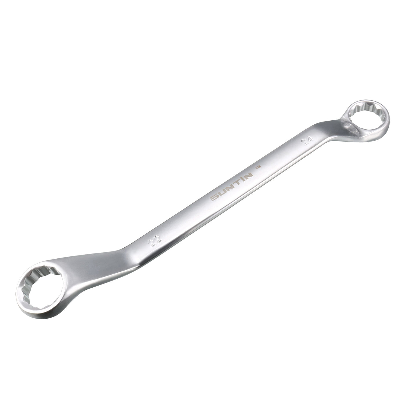 uxcell Uxcell Metric 12 Point Offset Double Box End Wrench Chrome Plated, Cr-V