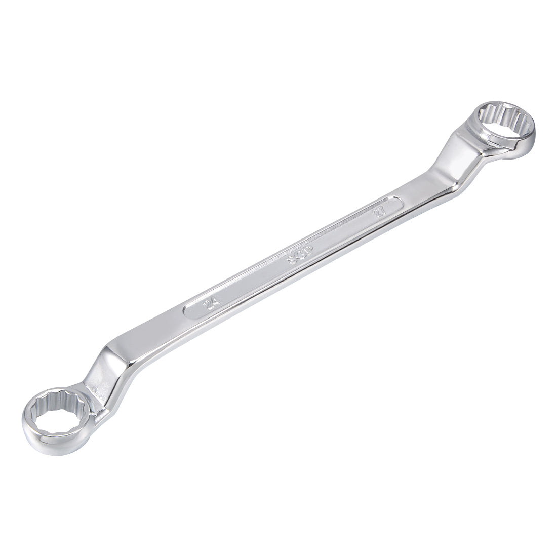 uxcell Uxcell Metric 12 Point Offset Double Box End Wrench Chrome Plated, Cr-V