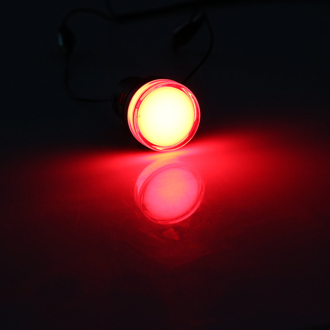 uxcell Uxcell Indicator Lights AC/DC 24V, Red LED, Flush Panel Mount 7/8" 22mm, 4Pcs