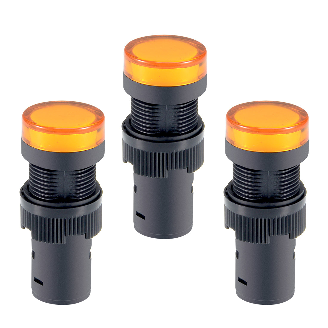 uxcell Uxcell Indicator Lights AC/DC 24V, LED, Flush Panel Mount 5/8" 16mm, 3Pcs