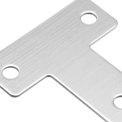 Harfington Uxcell Flat T Shape Repair Mending Plate, 43mmx43mm, Stainless Steel Joining Bracket Support Brace, 20 Pcs