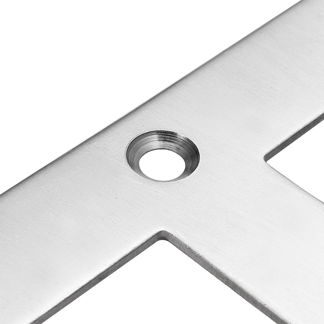 uxcell Uxcell Flat T Shape Repair Mending Plate, 120mmx120mm, Stainless steel Joining Bracket Support Brace, 2 Pcs