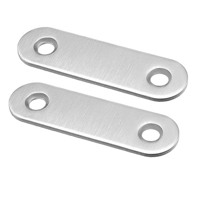 Harfington Uxcell Repair Plate, 57mmx16mm, Flat Fixing Mending Corner Brace Bracket Connector 2pcs